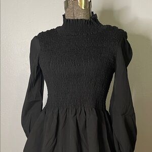 Elegant Black Fit and Flair Blouse
